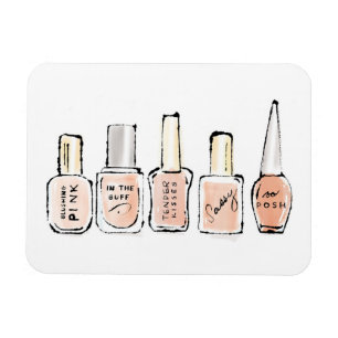 Wild Apple   Modern Pink Nail Poolse Schets Magneet
