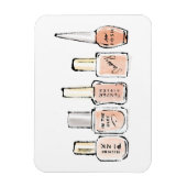 Wild Apple | Modern Pink Nail Poolse Schets Magneet (Verticaal)