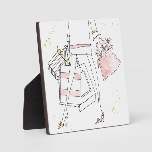 Wild Apple | Moderne roze Mode schets Fotoplaat (Voorkant)