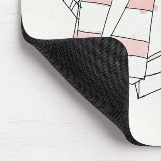 Wild Apple | Moderne roze Mode schets Muismat (Hoek)