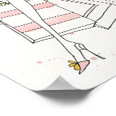 Wild Apple | Moderne roze Mode schets Poster (Hoek)