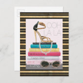 Wild Apple | Ooh La La - Glamoureus Stiletto Briefkaart (Voorkant / Achterkant)