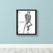 Wild Apple | Posh - Edgy Sketch Canvas Afdruk (Insitu (Houten vloer))