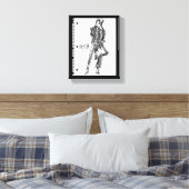 Wild Apple | Posh - Edgy Sketch Canvas Afdruk (Insitu (Slaapkamer))