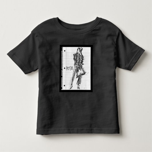 Wild Apple | Posh - Edgy Sketch Kinder Shirts (Voorkant)