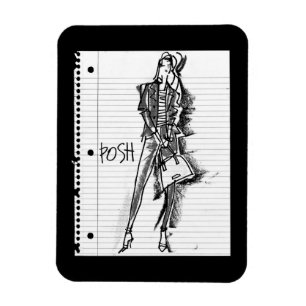 Wild Apple Posh - Edgy Sketch Magneet