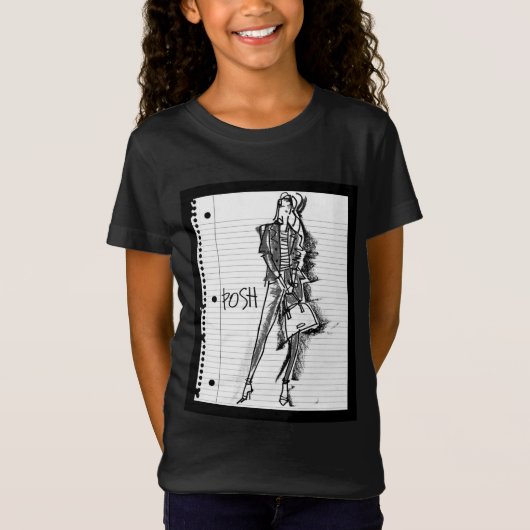 Wild Apple | Posh - Edgy  Sketch T-shirt (Voorkant)