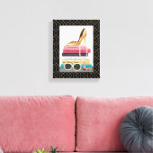 Wild Apple | Stijlpictogram - Gold Stiletto Canvas Afdruk (Insitu (Woonkamer))