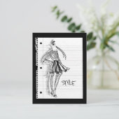 Wild Apple | Stijlpictogram - Moderne schets Briefkaart (Staand voorkant)