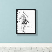 Wild Apple | Stijlpictogram - Moderne schets Canvas Afdruk (Insitu (Houten vloer))