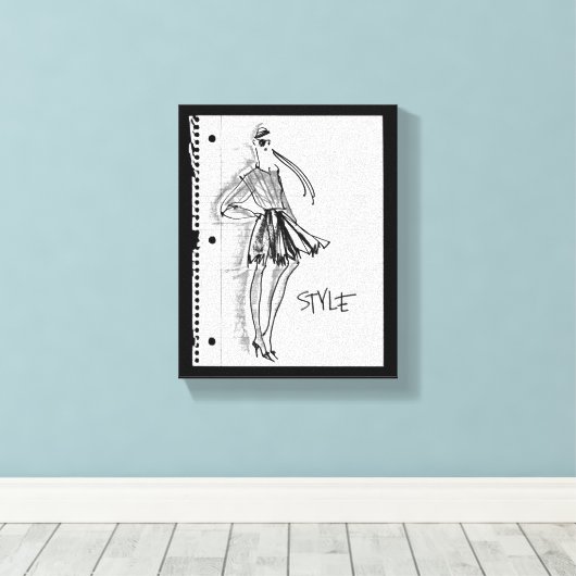 Wild Apple | Stijlpictogram - Moderne schets Canvas Afdruk (Insitu (Houten vloer))