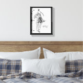 Wild Apple | Stijlpictogram - Moderne schets Canvas Afdruk (Insitu (Slaapkamer))