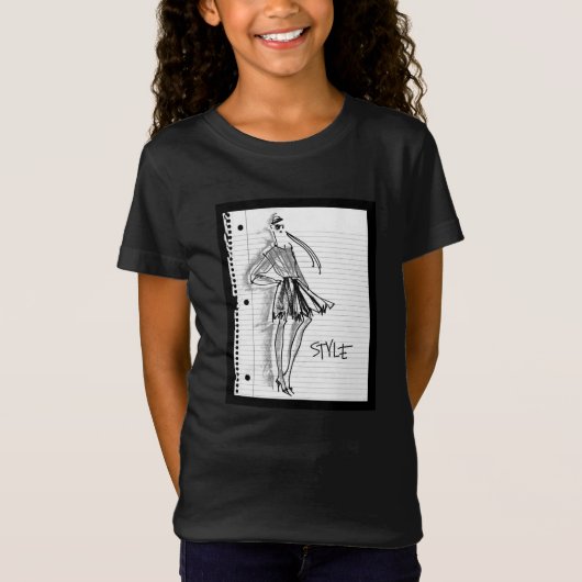 Wild Apple | Stijlpictogram - Moderne schets T-shirt (Voorkant)