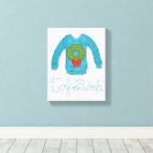 Wild Apple | Vreugde voor de wereld - kerstkrater Canvas Afdruk (Insitu (Houten vloer))