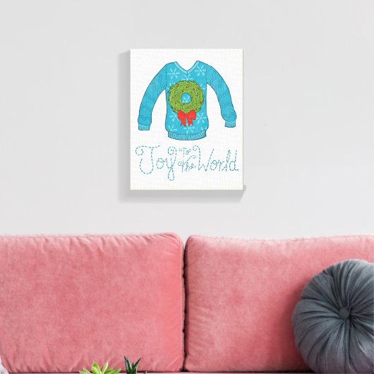 Wild Apple | Vreugde voor de wereld - kerstkrater Canvas Afdruk (Insitu (Woonkamer))