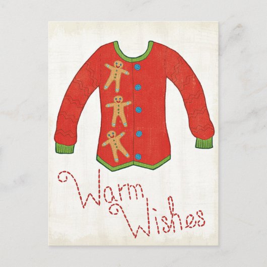 Wild Apple | Warm Wishes - Gingerbrood Man Briefkaart (Voorkant)
