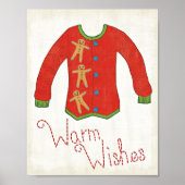 Wild Apple | Warm Wishes - Gingerbrood Man Poster (Voorkant)
