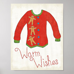 Wild Apple   Warm Wishes - Gingerbrood Man Poster
