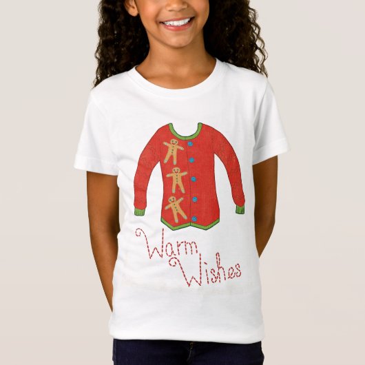 Wild Apple | Warm Wishes - Gingerbrood Man T-shirt (Voorkant)