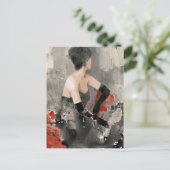 Wild Apple |  Waterverf Vrouw Briefkaart (Staand voorkant)