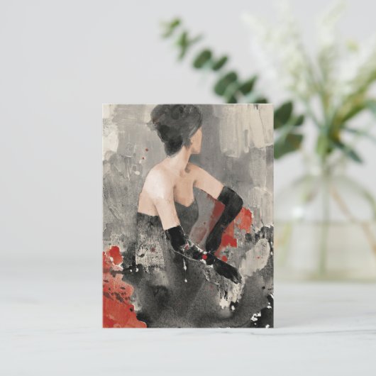 Wild Apple |  Waterverf Vrouw Briefkaart (Staand voorkant)