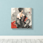 Wild Apple |  Waterverf Vrouw Canvas Afdruk (Insitu (Houten vloer))