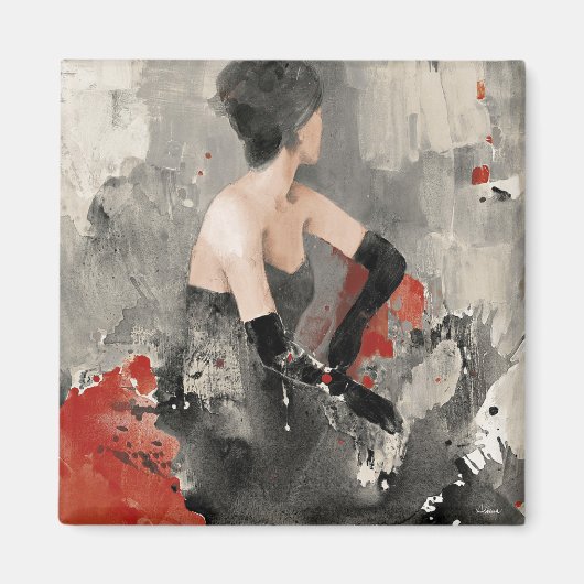 Wild Apple |  Waterverf Vrouw Magneet (Voorkant)