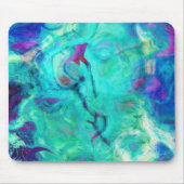 Wild Aqua Water Abstracte Kunst Muismat (Voorkant)