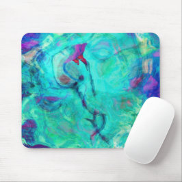Wild Aqua Water Abstracte Kunst Muismat