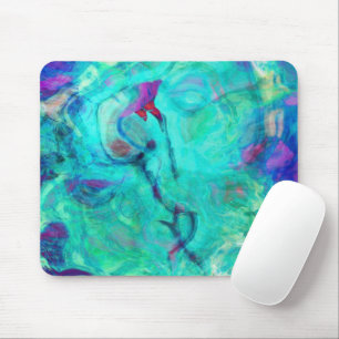 Wild Aqua Water Abstracte Kunst Muismat
