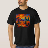 Wild Arizona - Levendig woestijnlandschap met cact T-shirt (Voorkant)