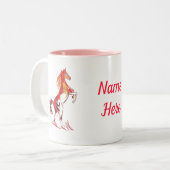 Wild Art, Rood paard Tweekleurige Koffiemok (Voorkant links)
