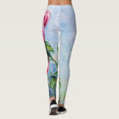 Wild As A Rose Red Floral Watercolor  Leggings (Achterkant)