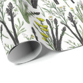 Wild Asparagus schets ontwerp: Natuur-geïnspireerd Cadeaupapier (Rol Hoek)