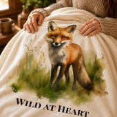 Wild at Heart Fox Northwoods Cabine Gemak Fleece Deken