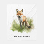 Wild at Heart Fox Northwoods Cabine Gemak Fleece Deken (Voorkant)