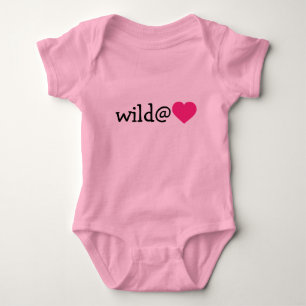 Wild at Heart - Hart van hete roze kleur Romper