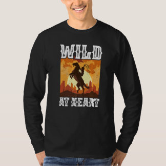 Wild At Heart Paardenliefhebber Equestrian Paardri T-shirt