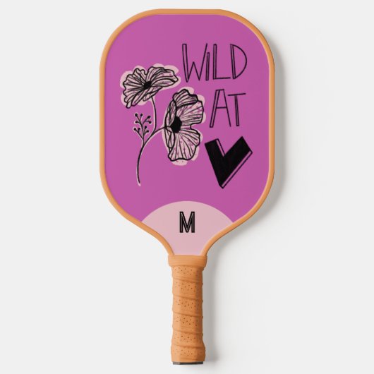 Wild At Heart Whimsical Pink Pickleball Paddle (Voorkant)