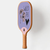 Wild At Heart Whimsical Purple Muted Lavender Pickleball Paddle (Links)