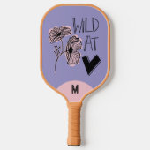 Wild At Heart Whimsical Purple Muted Lavender Pickleball Paddle (Achterkant)