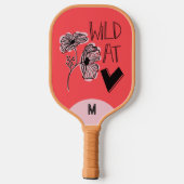 Wild At Heart Whimsical Rode Pickleball Paddle (Achterkant)