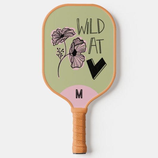 Wild At Heart Whimsical Yellow Green Pickleball Paddle (Voorkant)