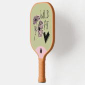 Wild At Heart Whimsical Yellow Green Pickleball Paddle (Links)