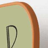 Wild At Heart Whimsical Yellow Green Pickleball Paddle (Links Detail)