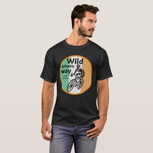 Wild Atlantic Way - fietsen Ierse Toerisme proef T-shirt (Voorkant volledig)