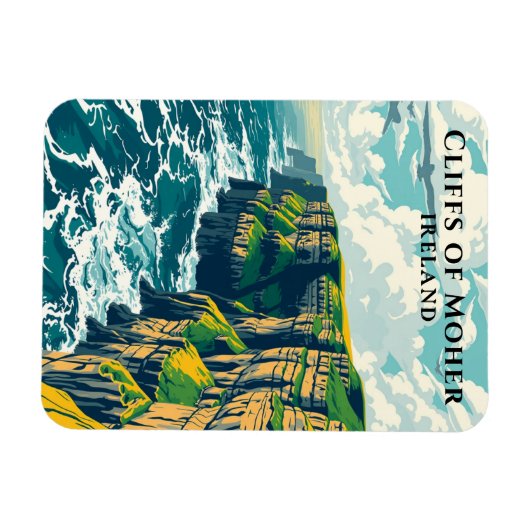 Wild Atlantic Way Ierland Kliffen van Moher Magneet (Horizontaal)