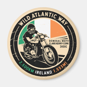 Wild Atlantic Way Ierland     Motorfiets Magneet