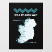 Wild Atlantic Way - Ierse Toerisme proef Ierland Raamsticker (Vel)