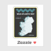 Wild Atlantic Way - Ierse Toerisme proef Ierland Sticker (Vel)